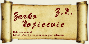 Žarko Mojićević vizit kartica